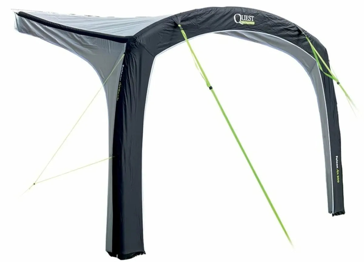 The Quest Falcon 300 air canopy standing with a white background.
