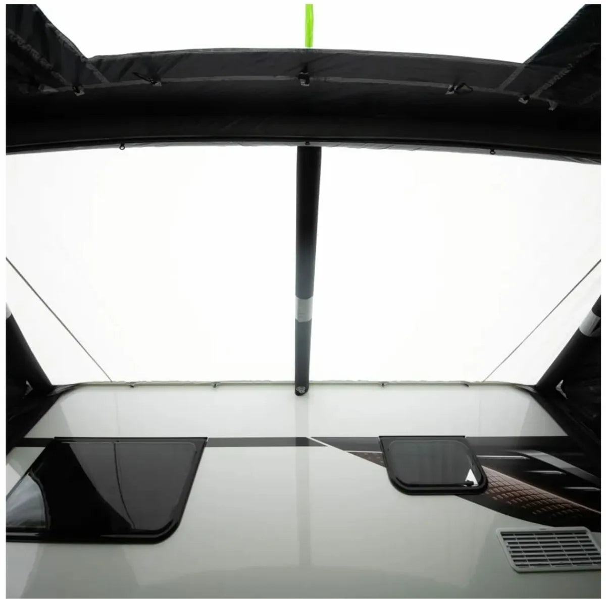 An inside view of the Baywatch 390 air awning looking upwards